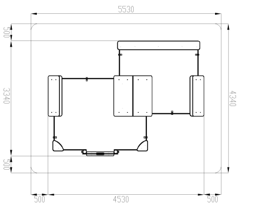 Песочный дворик двойной большой с навесом Домик (Коты) - ИО 6.01.03-03 фото 5