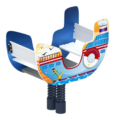 Пароходик - Качалка на пружине двухместная - ИО 23.17.01 фото 6