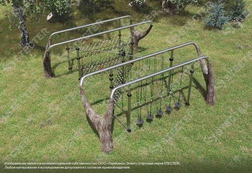 Уличный воркаут комплекс "Деревья". Тип 4 - 6,75х6,12 метров (41,3 кв.м.) фото 5