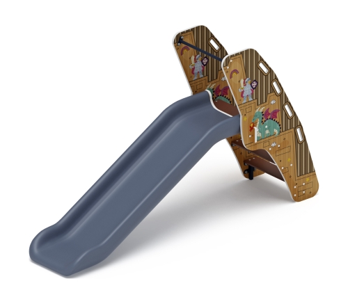 Горка пластиковая - ИО 42.01.05-05 - (серый скат) (Картонное королевство)H=900 фото 5