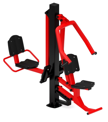 Жим ногами + жим от груди (красный) - Уличный тренажер - СТ 037-11 фото 3