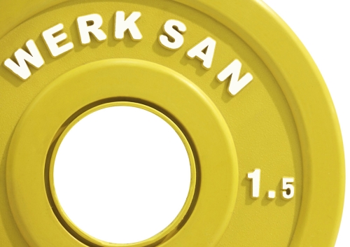 Диск соревновательный 1,5 кг WERK SAN (сертификат IWF) фото 2