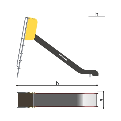 Romana Горка h1550, скат нержавейка Романа 110.24.00