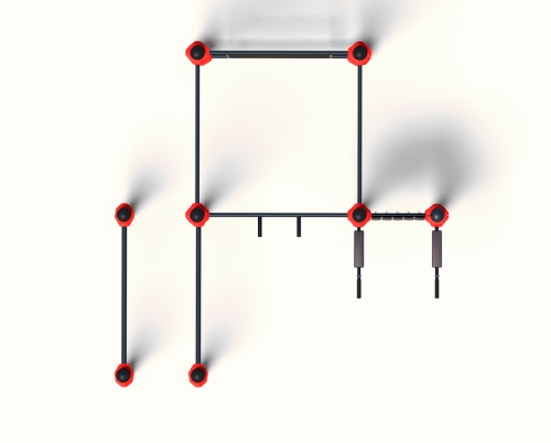 Комплекс из шведской стенки, брусьев, турников и тренажера брусья – пресс (PAW-53) фото 4