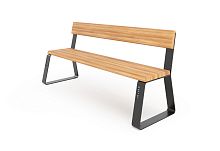 Скамейка уличная «Фиеста» со спинкой