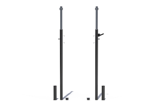 Волейбольные стойки телескопические (со стаканами, без сетки)