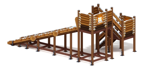 Горка Зима (коричневый)(под анкера) - ИО 49.01.02-03.И1 - Н=2000 фото 3