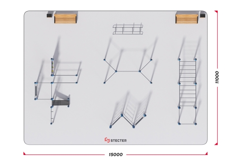 Воркаут площадка №4 - 15х11 метров (165 кв.м.) фото 3