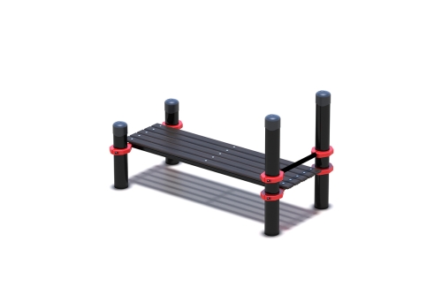 Горизонтальная гимнастическая скамья с фиксацией ступней (для выполнения испытания (теста) ГТО "Подн фото 3