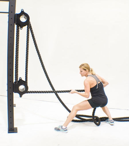 Канатный тренажер "Двойная бочка" с канатом (20м) фото 2