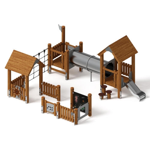 Игровой комплекс (лиственница темный) ДИК 1.24.02-Л.И1.01 фото 3