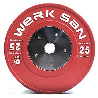 Диск соревновательный 25 кг WERK SAN (сертификат IWF)