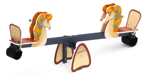 Качалка балансир со спинкой Лошадка - ИО 21.М.01.02-П.01