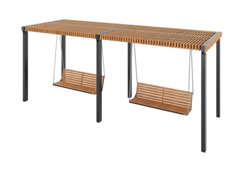 Качели «Викса» двойная с сиденьем