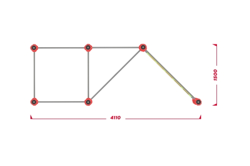 Нержавеющий воркаут комплекс с турниками и сеткой для лазанья фото 3