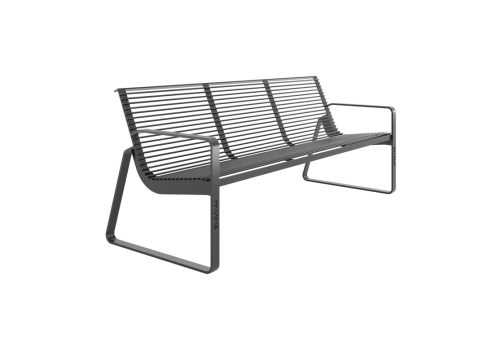 Скамья уличная "Стения" из металла фото 2