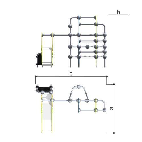 Romana Детский спортивно-игровой комплекс с горкой серия "Сфера" Romana 057.22.00 фото 2