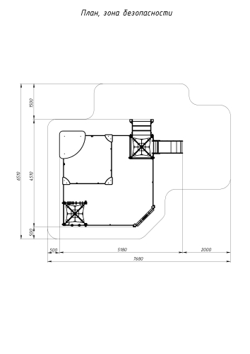 Песочный дворик с горкой Космопорт (Серый) - ИО 6.14.01-01 H=750 фото 5