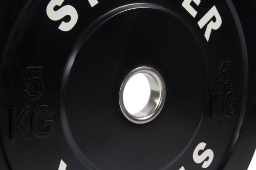 Тренировочный диск штанги из каучука (rubber bumper plates) 5 кг фото 2