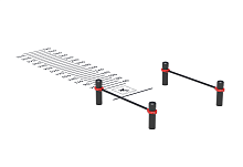 Организационная зона безопасности и нанесённая разметка не менее чем 320 см (для выполнения испыт