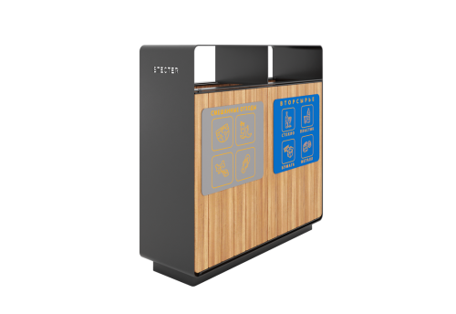 Урна уличная "Модерн mini для раздельного сбора" фото 2 Урна уличная "Модерн mini для раздельного сбора" фото 2