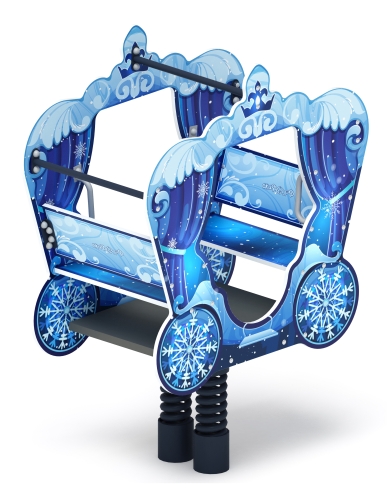 ИО 23.03.03-04 Качалка на пружине карета Снежная королева фото 2