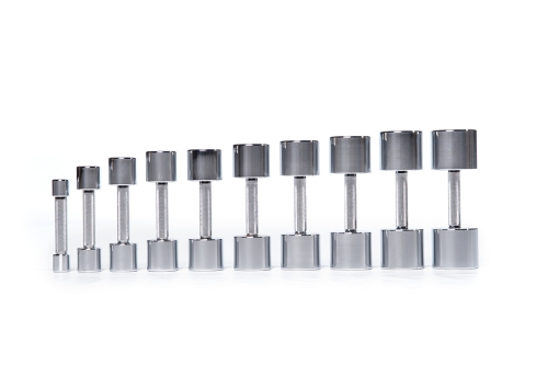 Хромированный гантельный ряд 1-10 кг фото 3