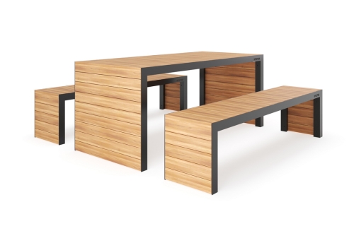 Стол и скамейки уличные «Рико» (комплект) фото 4