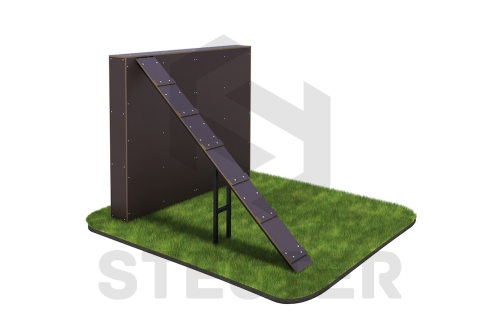 Элемент полосы препятствий "Забор с наклонной доской" фото 3