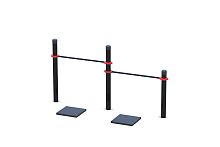 Перекладины стационарные разноуровневые с упором для ног (для выполнения испытания(теста) ГТО «Подтя