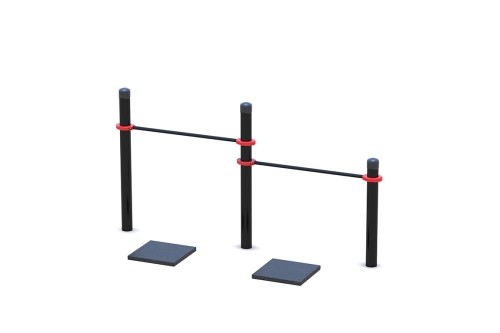 Перекладины стационарные разноуровневые с упором для ног (для выполнения испытания(теста) ГТО «Подтя