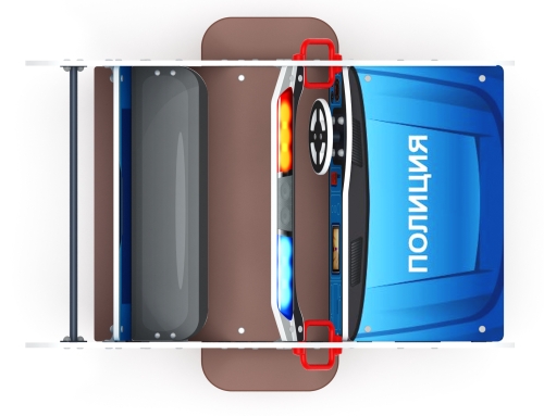 Джип ДПС - Качалка на пружине двухместная машинка - ИО 23.03.05-11 фото 4