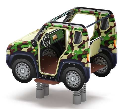 Джип Сафари - Качалка на пружине двухместная машинка - ИО 23.03.05-10 фото 3