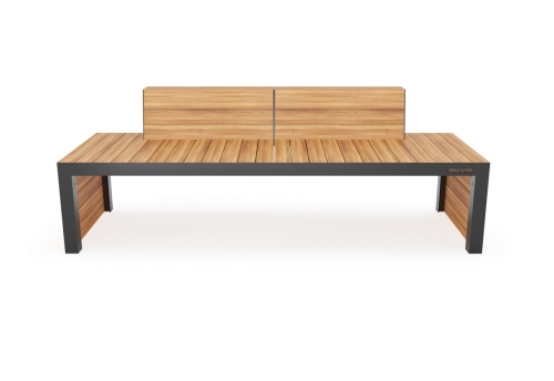 Скамейка уличная «Рико» со спинкой фото 4