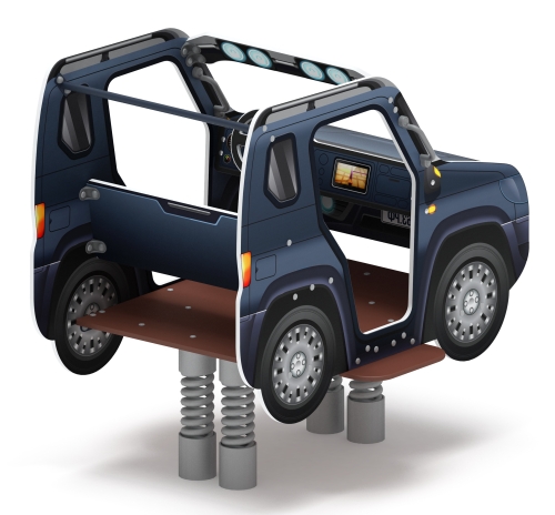 Джип Металлик - Качалка на пружине двухместная машинка - ИО 23.03.05-13 фото 2