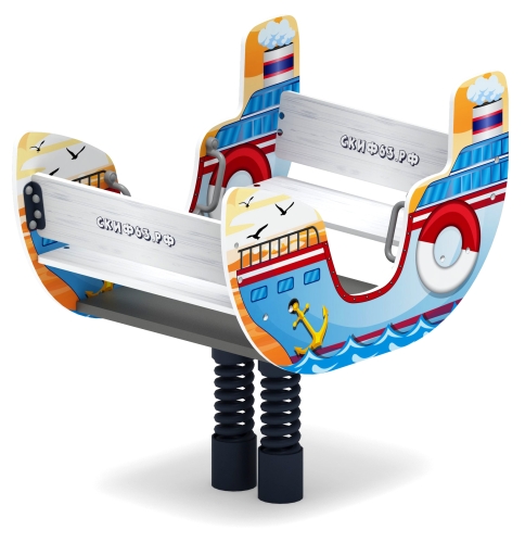 Пароходик - Качалка на пружине двухместная - ИО 23.17.01-И1 фото 6