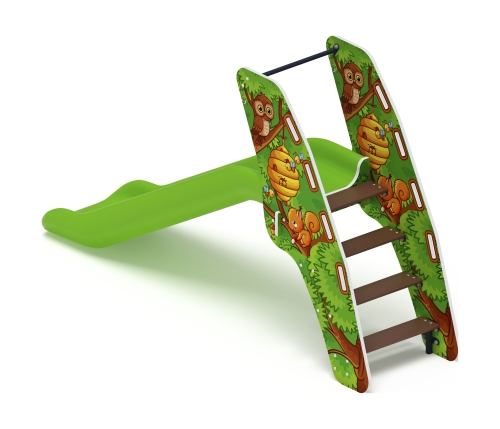 Горка пластиковая - ИО 42.01.05-01 - (салатовый скат) (Полянка) H=900 фото 3