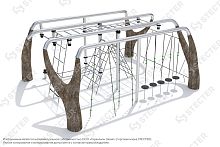 Уличный воркаут комплекс "Деревья". Тип 3 - 6,12х4,94 метров (30,23 кв.м.)