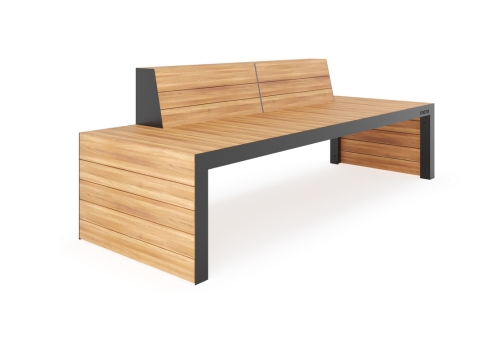 Скамейка уличная «Рико» со спинкой фото 3