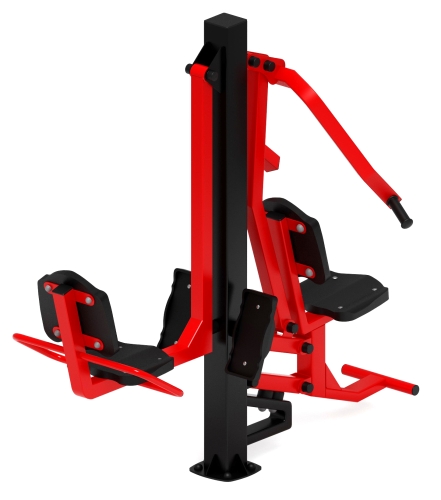 Жим ногами + жим от груди (красный) - Уличный тренажер - СТ 037-11 фото 2