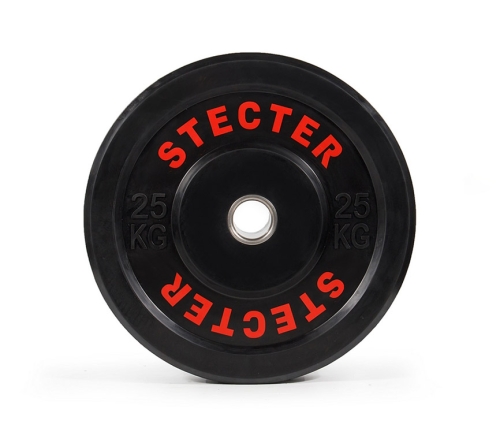 Каучуковый блин для штанги (rubber bumper plates) 25 кг фото 2