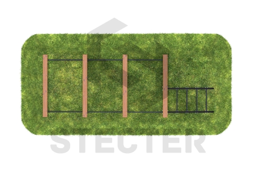 Элемент полосы препятствий "Разрушенная лестница" фото 4