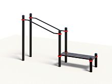 Брусья в подъем со скамьей