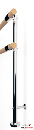 Модель №20 Стойка 2-х уровневого балетного станка Элегант (нержавеющая сталь) фото 5