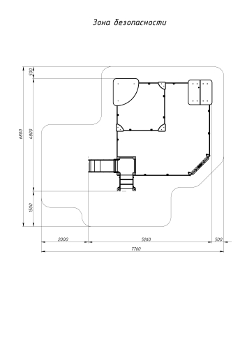 Песочный дворик с горкой (Коты) - ИО 6.01.05-03 H=750 фото 5