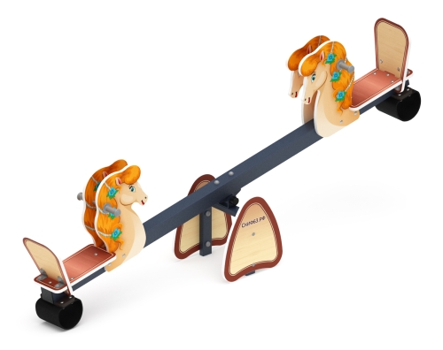Качалка балансир со спинкой Лошадка - ИО 21.М.01.02-П.01 фото 3