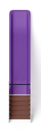 Горка пластиковая - ИО 42.01.01-02 - (сиреневый скат) H=1200 (Майя) фото 4