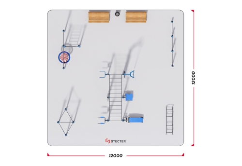 Воркаут площадка №2 - 12х12 метров (144 кв.м.) фото 3