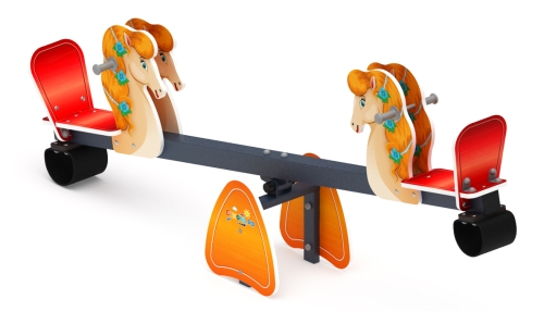 Качалка балансир со спинкой Лошадка - ИО 21.М.01.02-П фото 2