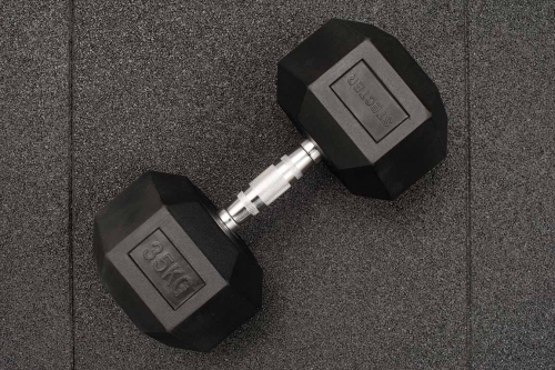 Обрезиненная гантель для кроссфита 35 кг